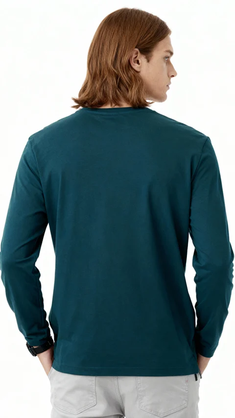 Fluid Full Sleeve T-Shirts Stanley Teal