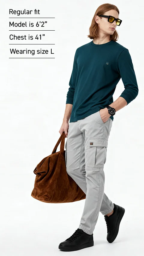 Fluid Full Sleeve T-Shirts Stanley Teal