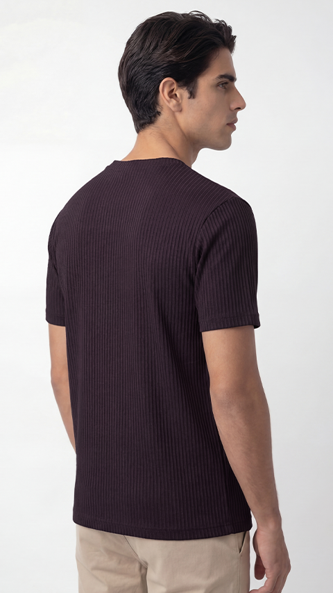 Striped T-Shirt Plum Purple
