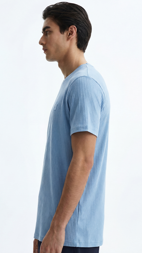 Striped T-Shirt Sunny Blue