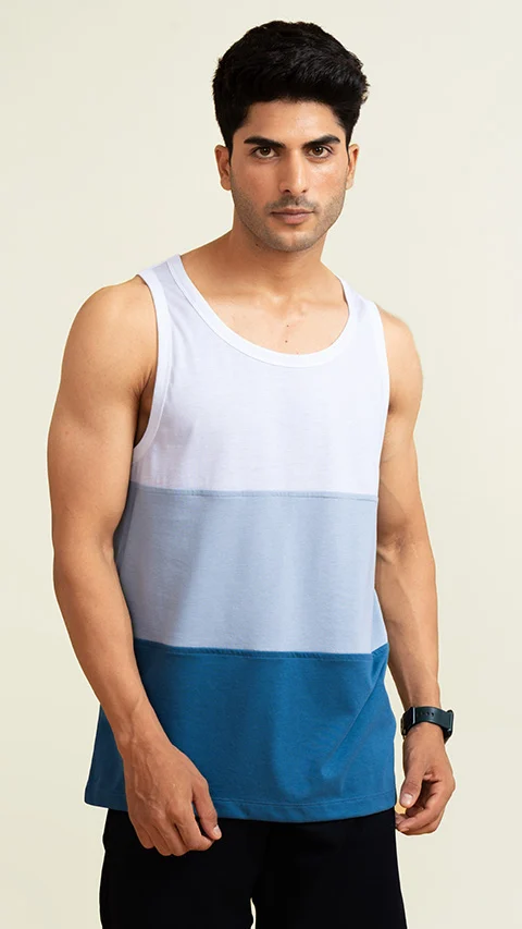 Long Weekender Colorblock Tank Tops Box-A (Pack of 3)
