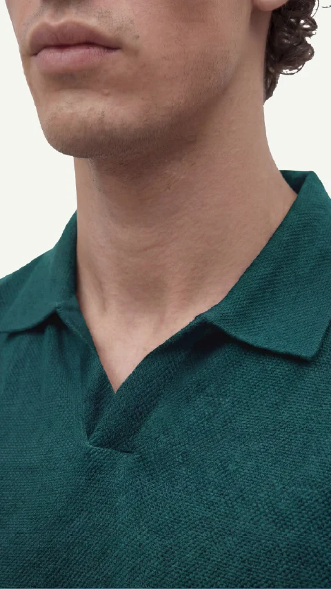 All Degree Johnny Collar Polo Luxe Teal