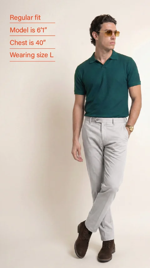 All Degree Johnny Collar Polo Luxe Teal