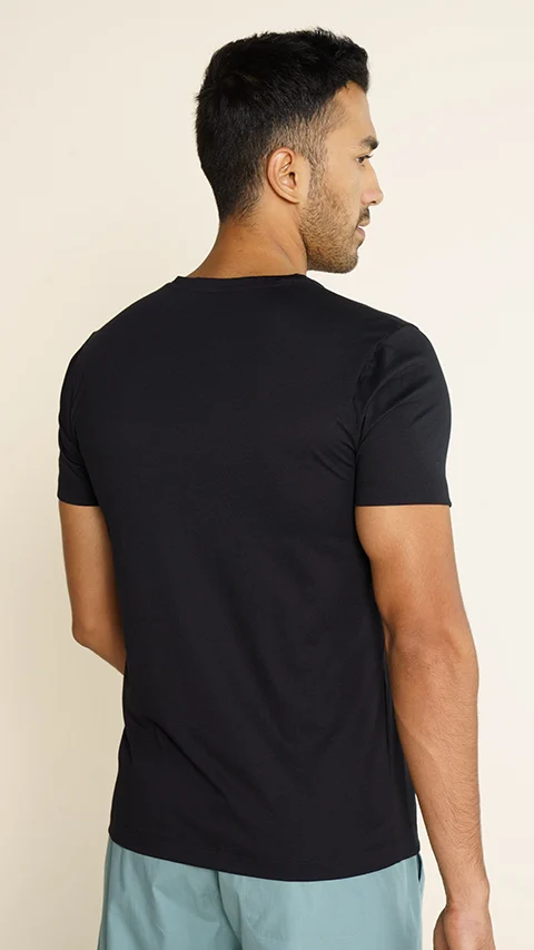 Breeeze Ultra-Light Solid T-Shirt Canopy Green Jet Black
