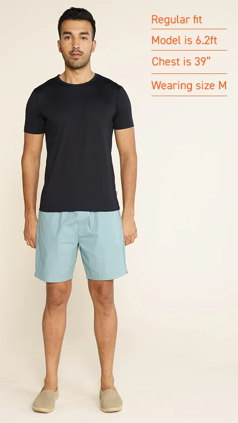 Breeeze Ultra-Light Solid T-Shirt Canopy Green Jet Black