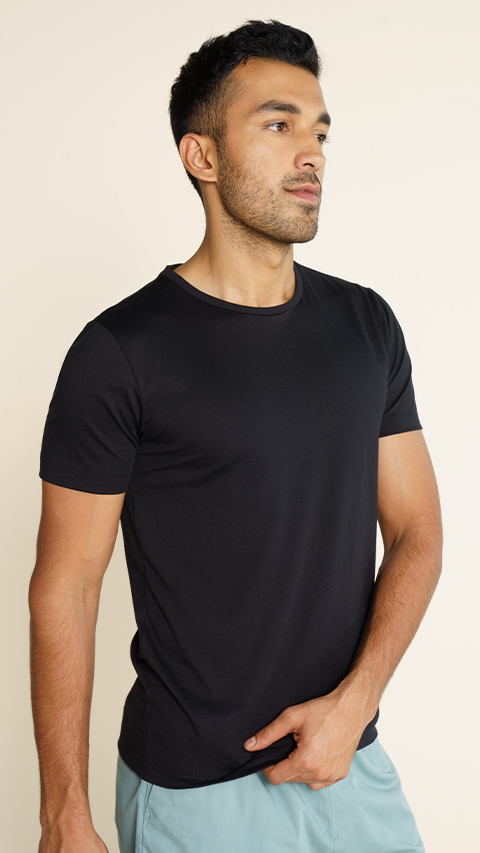 Crew Neck Tshirt Vortex Solid Basic