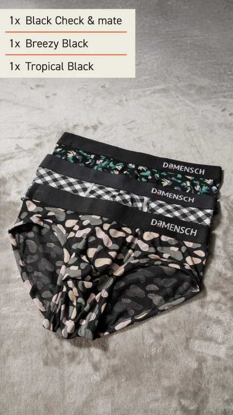 The Long Weekender Deo-Soft Briefs Box-H (Pack Of 3)