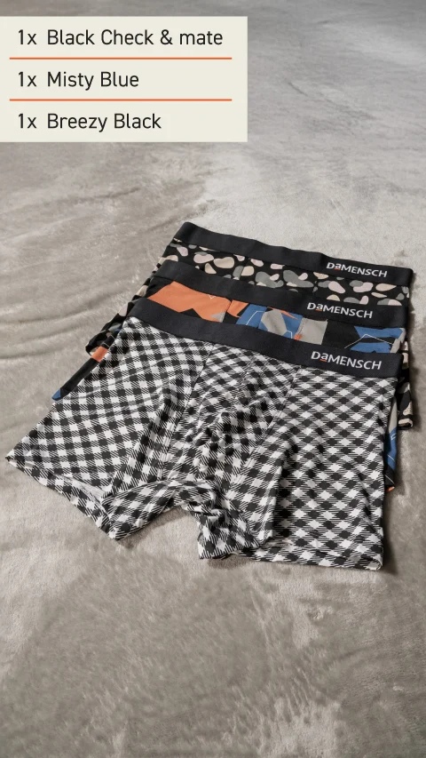The Long Weekender Deo-Soft Trunks Box-I (Pack Of 3)
