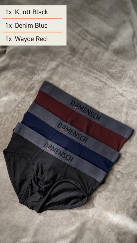 The Long Weekender Deo-Soft Briefs Box-F (Pack Of 3)