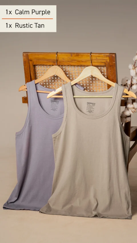 The Weekend Cotton Vest Box-D (Pack of 2)