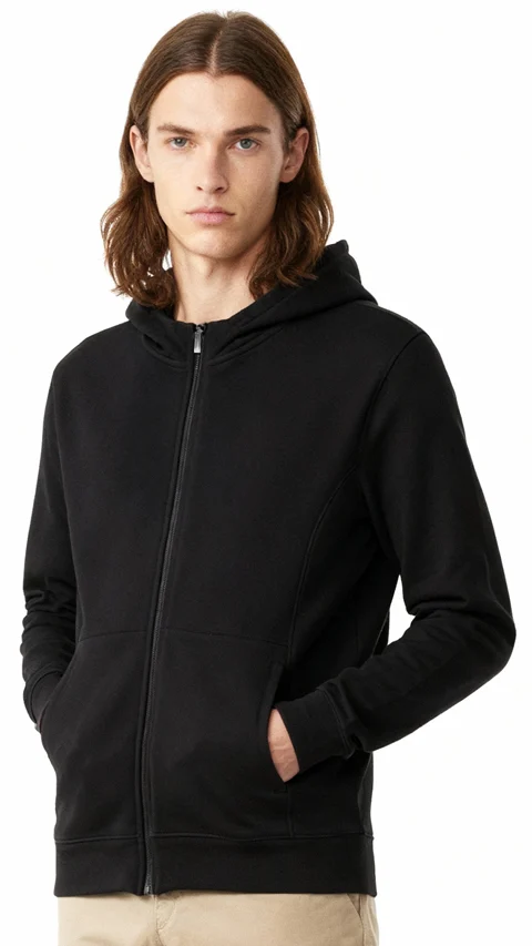 ReNEWd Zipper Hoodie Eclipse Black