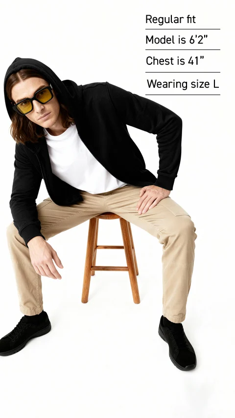 ReNEWd Zipper Hoodie Eclipse Black