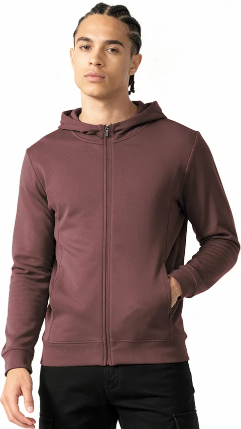 ReNEWd Zipper Hoodies Stone Brown
