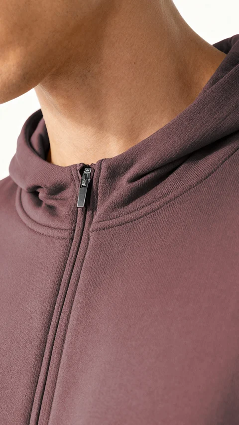 ReNEWd Zipper Hoodies Stone Brown