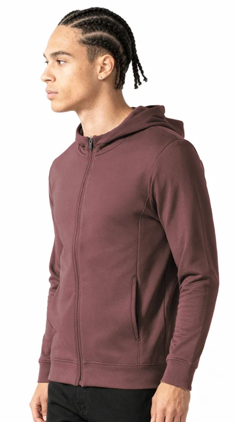 ReNEWd Zipper Hoodies Stone Brown