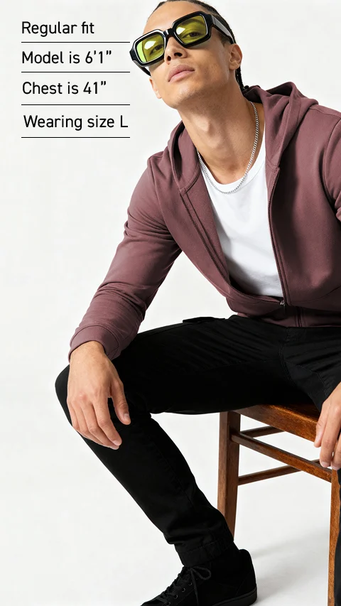 ReNEWd Zipper Hoodies Stone Brown