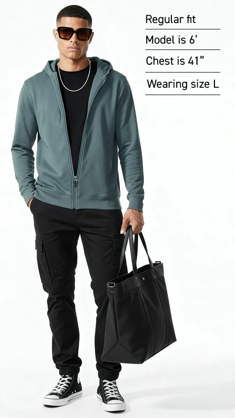 ReNEWd Zipper Hoodie Wave Blue