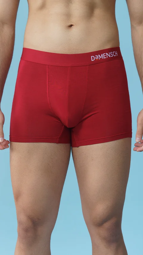 Deo-Soft Trunks Complete Black, Ocean Depths, Tango Red