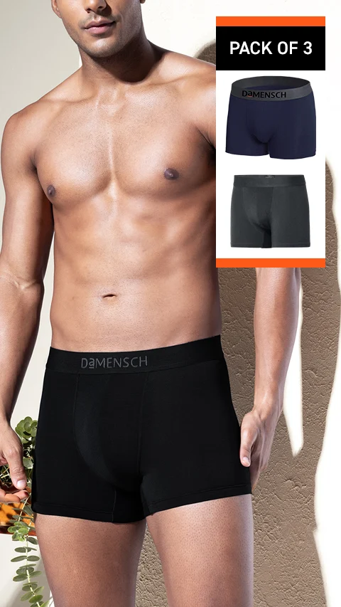Deo-Soft Trunks Blayze Grey, Denim Blue, Wayn Black