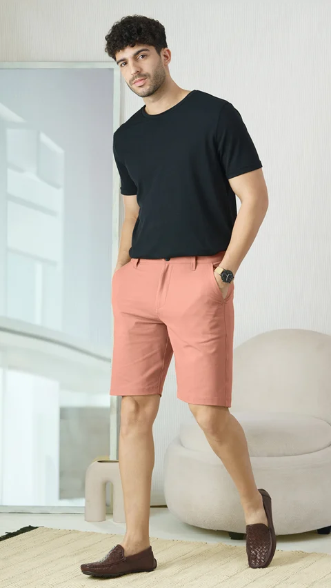 Constant Chino Shorts Ash Rose Pink