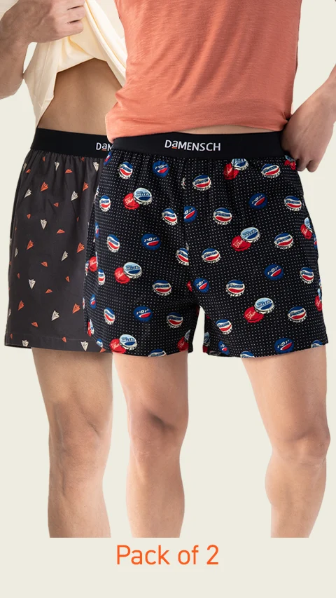 Value-Deal Inner boxers Coal Black, Paper Plane Grey