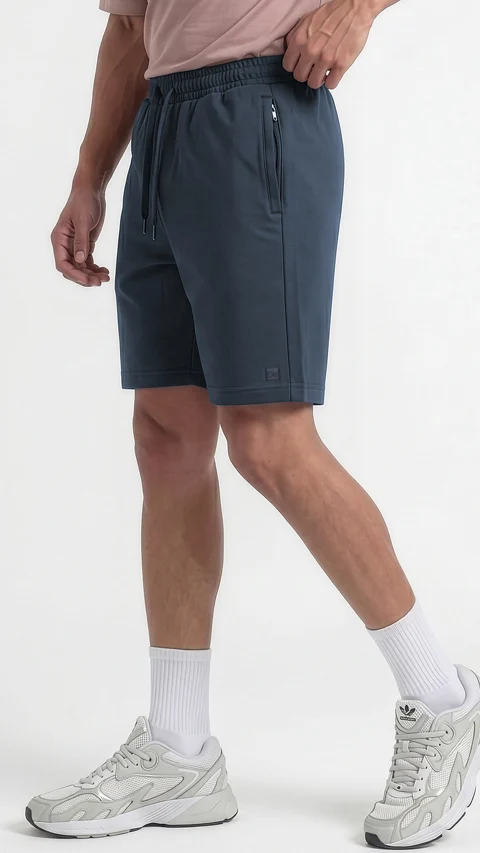 Statement Jersey Shorts Mirage Blue