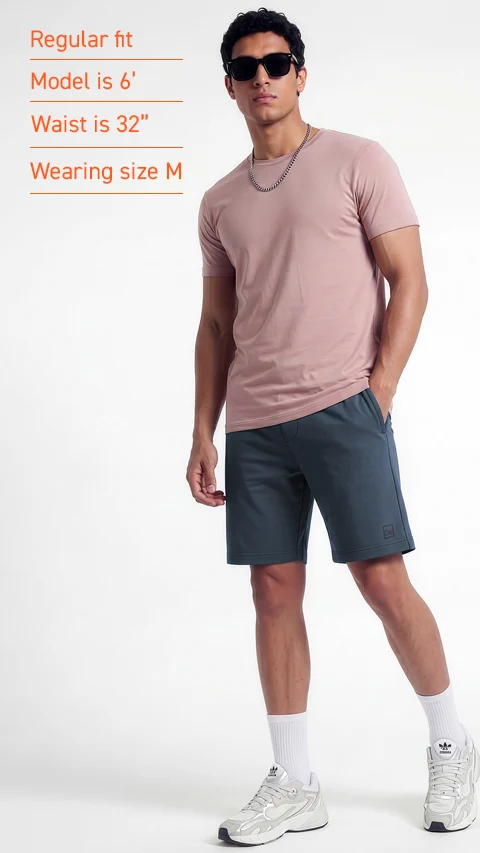 Statement Jersey Shorts Mirage Blue
