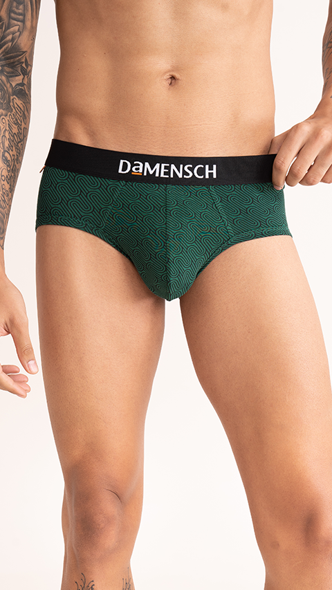 Value Deal Deo-Cotton Briefs- Dark Ivy, Forest Biome