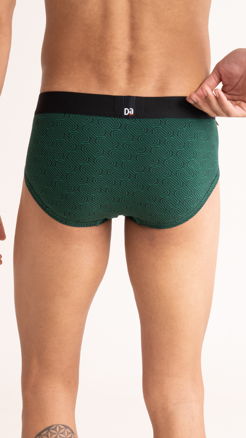 Value Deal Deo-Cotton Briefs- Dark Ivy, Forest Biome