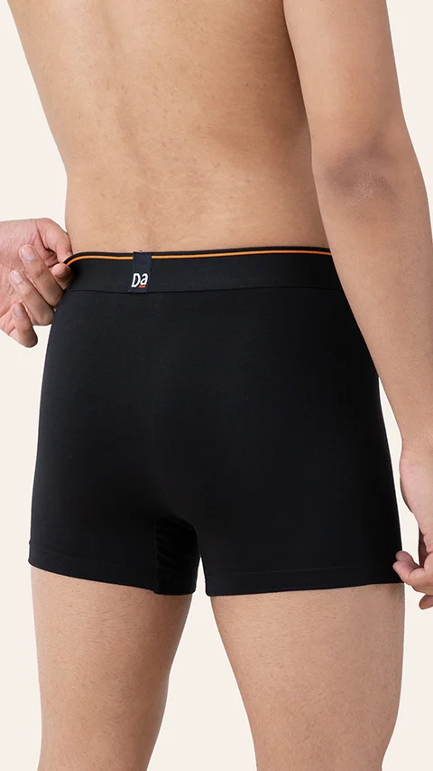 Value Deal Deo-Cotton Trunks- Teal Trust, Black Knight