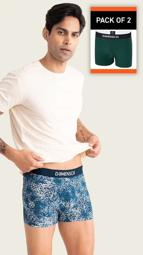 Value Deal Deo-Cotton Trunks- Forest Biome, Soft Chambray