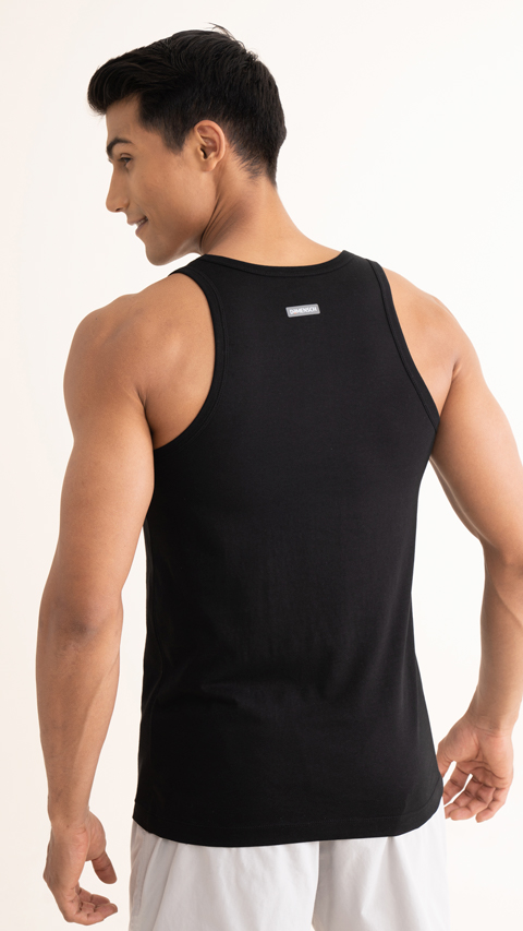 Mens black cotton on sale vest