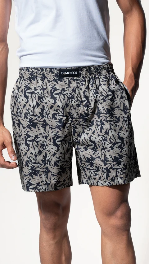 BREEEZE Ultra-light Boxer Shorts Midnight Jungle Blue