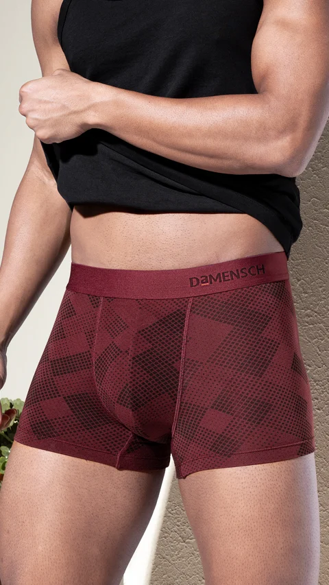 Deo-Soft Trunks Qube Maroon