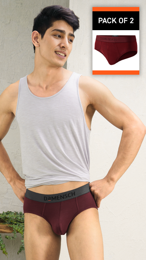 Value-Deal Deo-Soft Briefs Ruby Red, Wayde Red