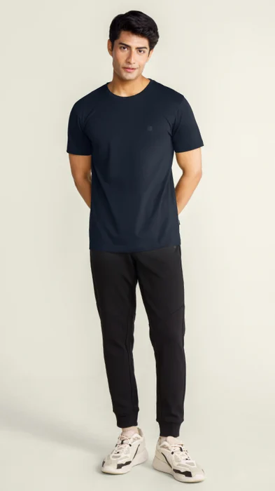 Breeeze Ultra-Light Solid T-Shirt French Navy