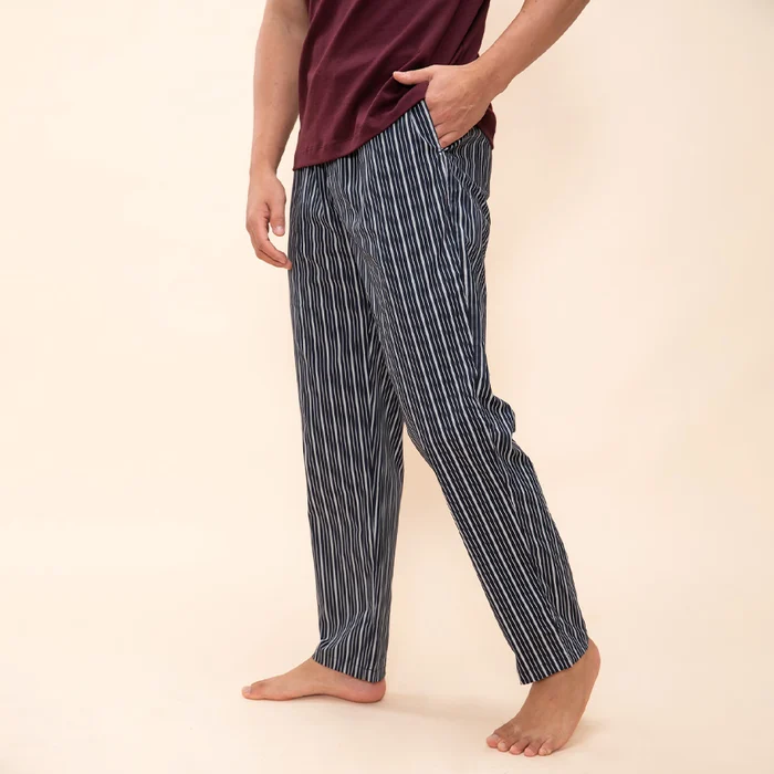 The Stretch Pyjama Pants Midnight Blue Stripes