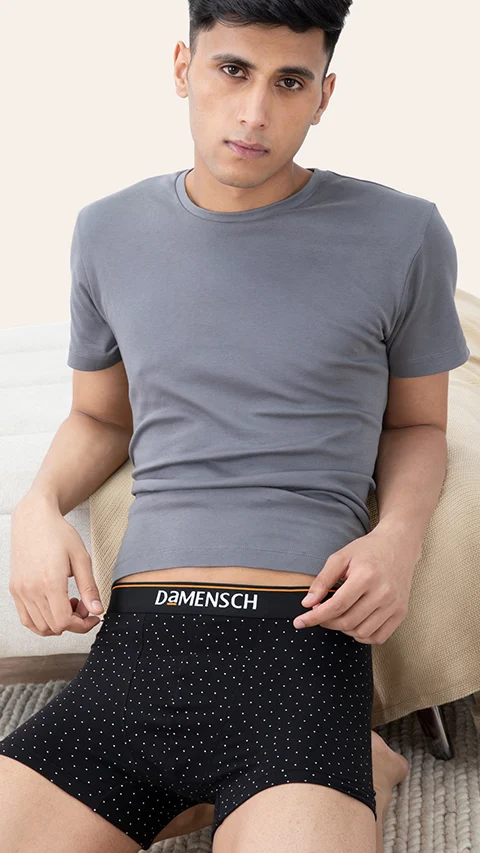Deo-Cotton Trunk- Black Space Dot