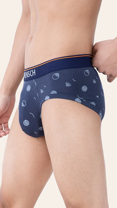 Value Deal Deo-Cotton Briefs- Blue Buzz, Check & Mate Teal, Wine Grid Game