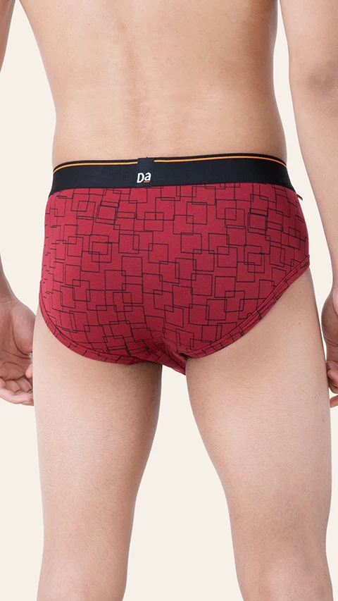 Value Deal Deo-Cotton Briefs- Blue Buzz, Check & Mate Teal, Wine Grid Game