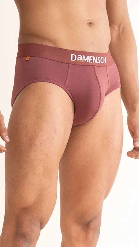 Value Deal Deo-Cotton Briefs- Marsala, Olive Night