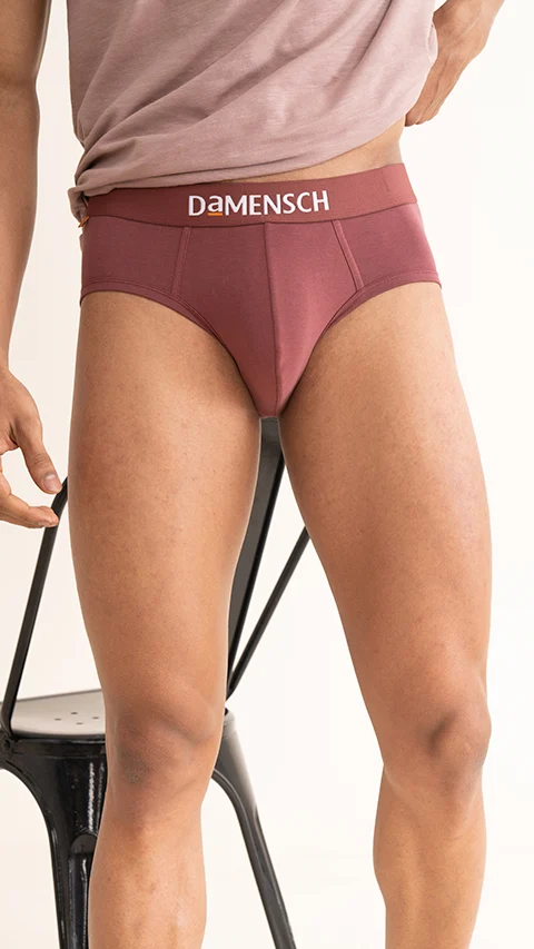 Value Deal Deo-Cotton Briefs- Marsala, Olive Night