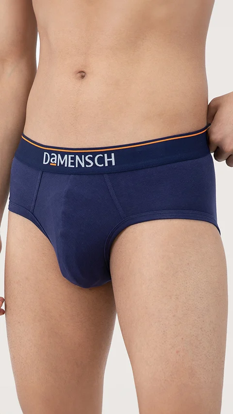Value Deal Deo-Cotton Briefs- Violet View, New Navy