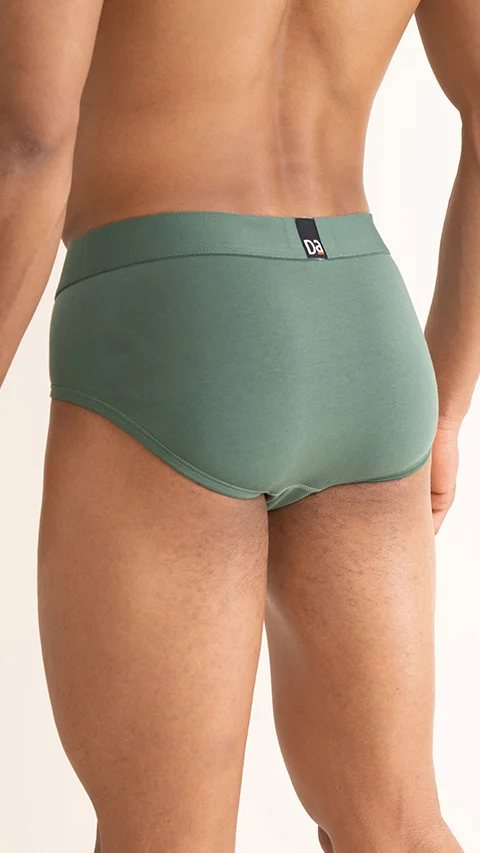 Value Deal Deo-Cotton Briefs- Olive Night, Lysons Blue, Dark Ivy