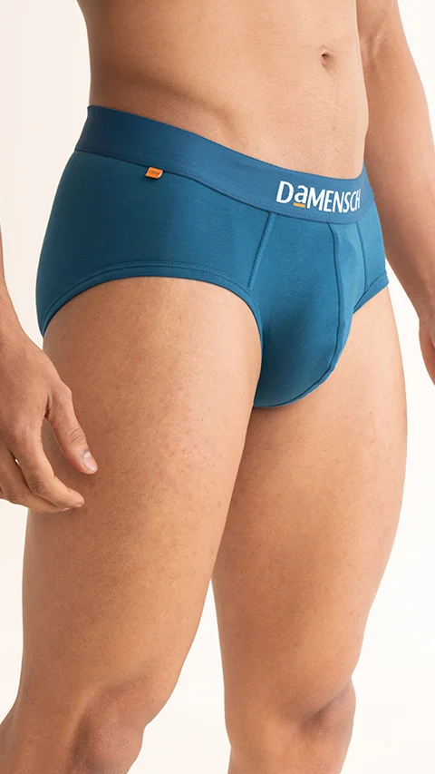 Value Deal Deo-Cotton Briefs- Olive Night, Lysons Blue