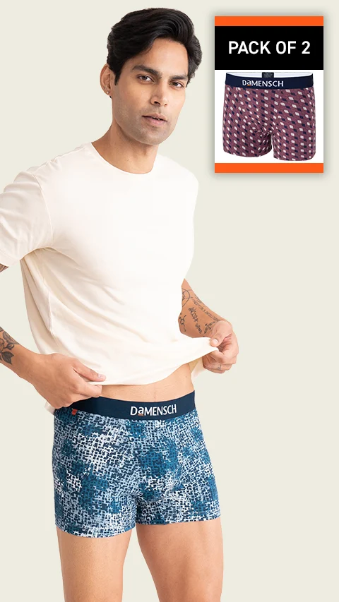 Value Deal Deo-Cotton Trunks- Soft Chambray, Tulipwood