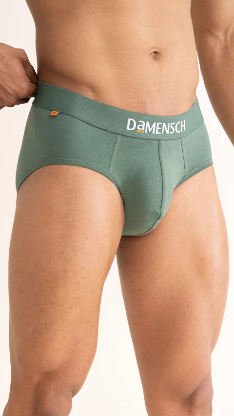 Value Deal Deo-Cotton Briefs- Dark Ivy, Forest Biome