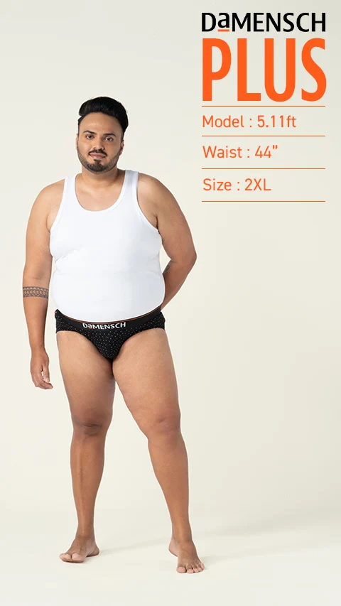 Deo-Cotton Brief- Black Space Dot