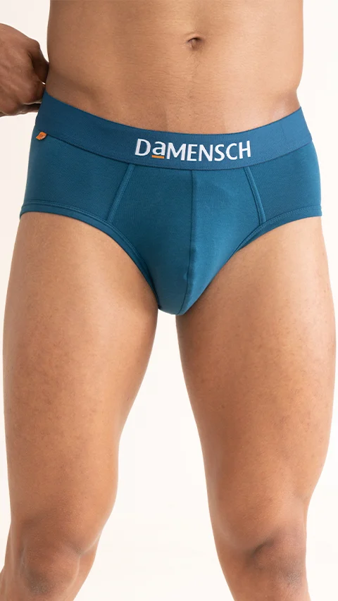 Deo-Cotton Brief- Lysons Blue