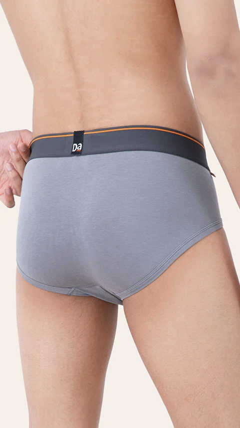 Value Deal Deo-Cotton Briefs- Salt Gray, Stroke Gray